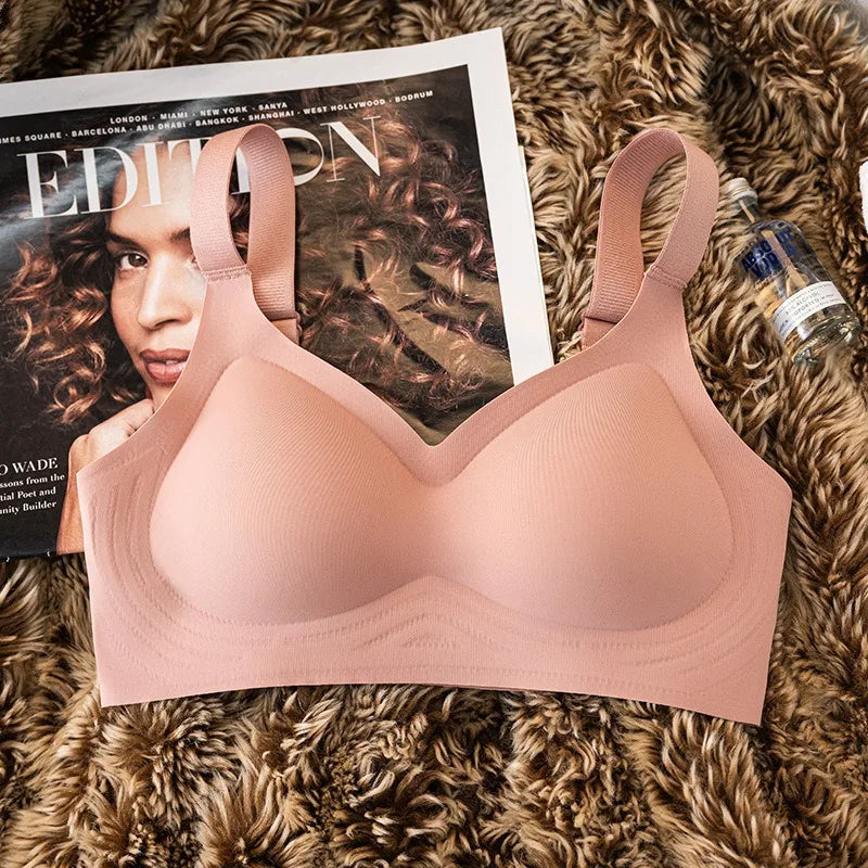 Velora SoftLift bygelfri push up-BH i puderrosa