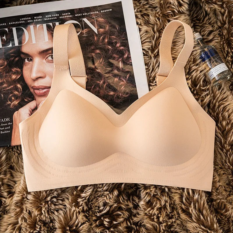 Velora SoftLift bygelfri push up-BH i hudfärg